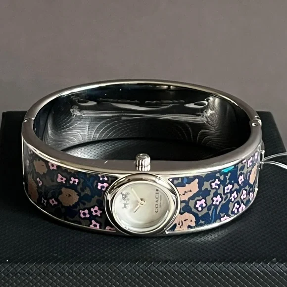 💰SOLD - W6198 - Coach Scout Bangle Watch in Blue Floral - Picture 10 of 14